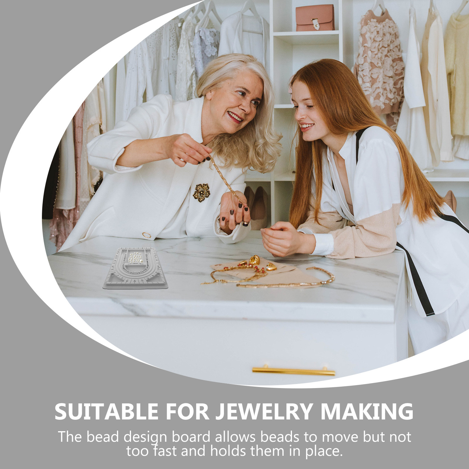 Tools Jewelry Making - قطعتان من لوحات تصميم الخرز، لوح