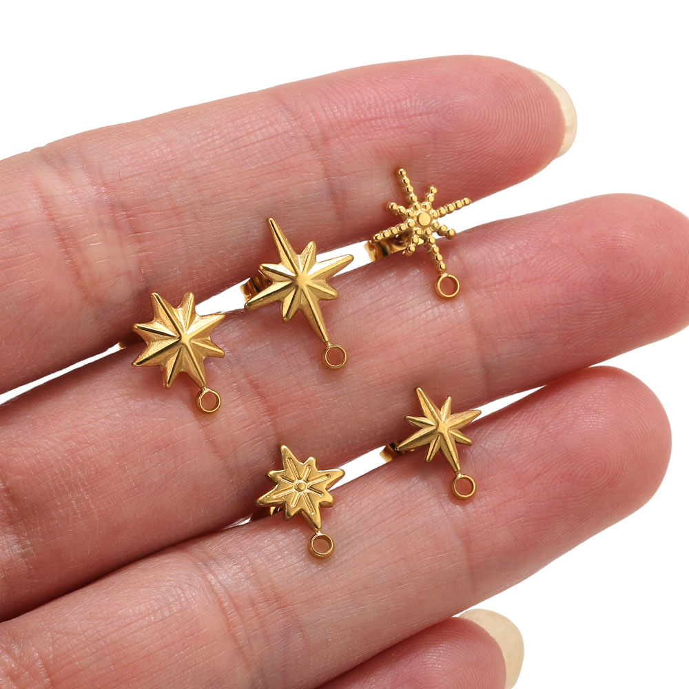 Tools Jewelry Making - 6 قطع من أقراط النجوم المصنوعة