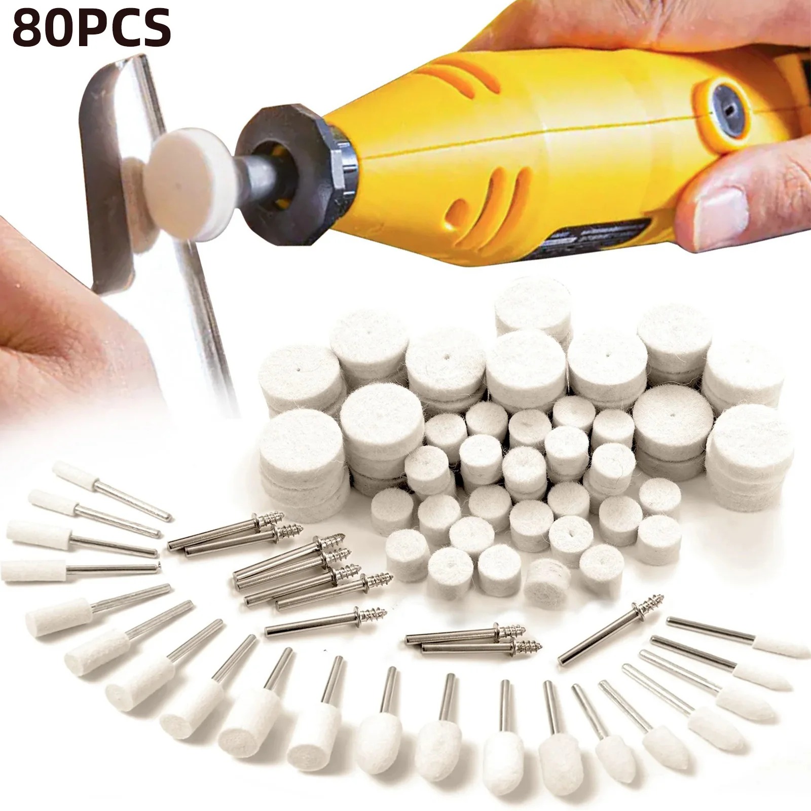 Tools Jewelry Making - طقم عجلات تلميع من الصوف اللبادي