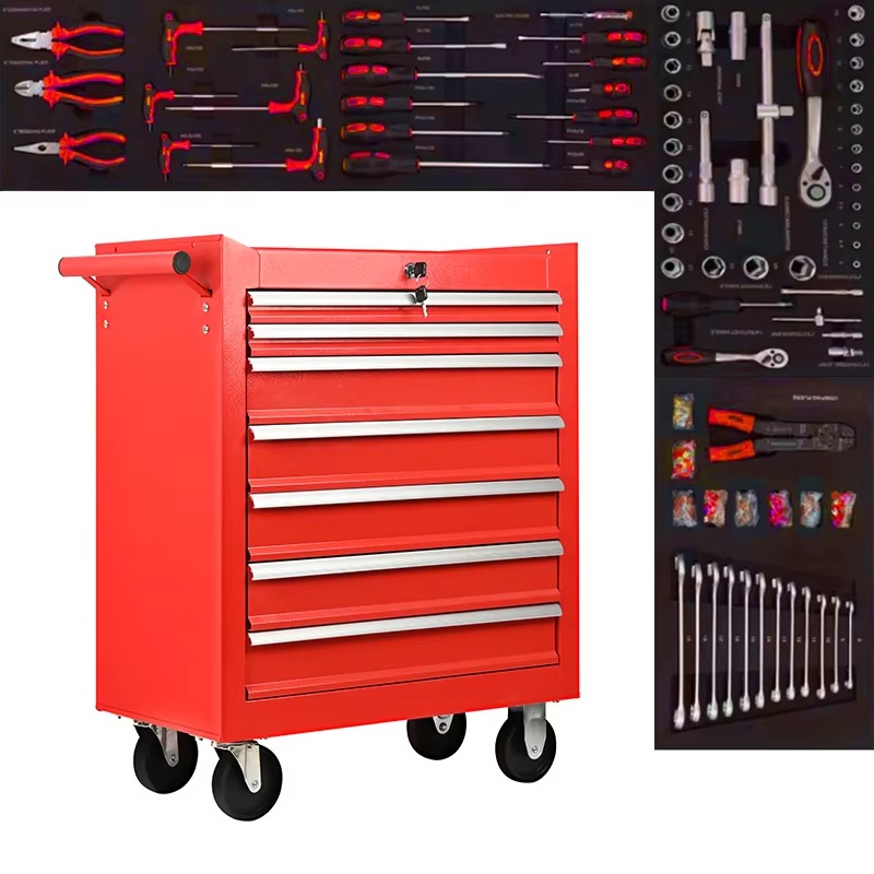 خزانة أدوات دوارة ذات 7 أدراج  - مراجعة Workshop Garage Tools Manufacturer وسعره